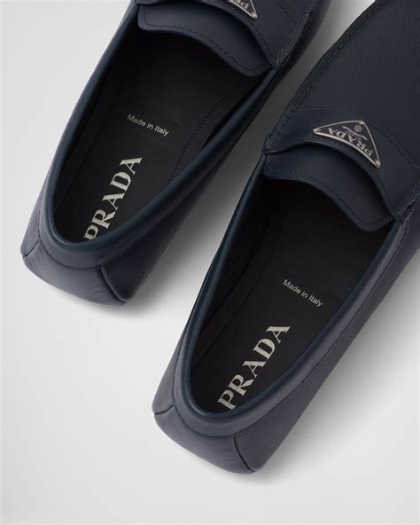 prada saffiano blue shoes|Baltic Blue Saffiano Leather Driver .